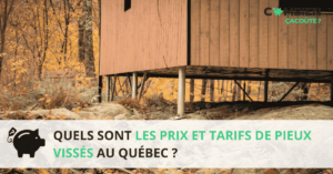 prix pieux visses quebec