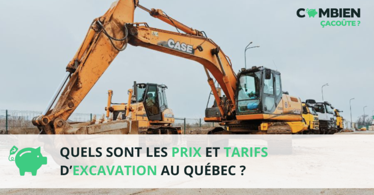 prix tarifs excavation quebec