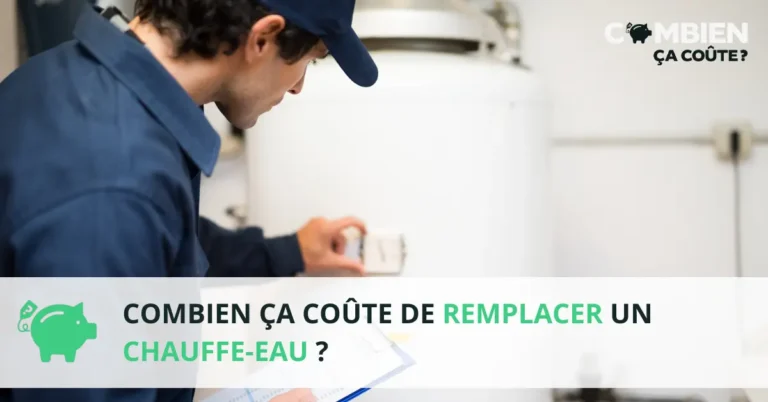 prix cout remplacer chauffe eau